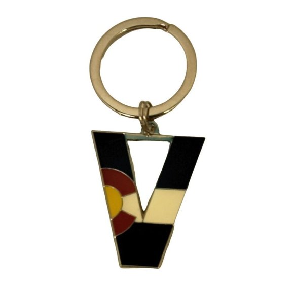 Colorado State Flag Initial V Key Ring Souvenir Vee - Picture 1 of 4
